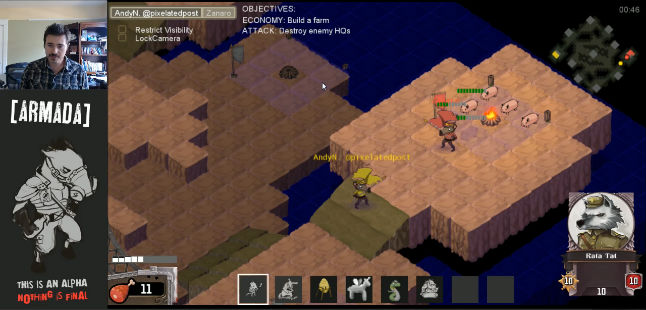 Two banner-wielding commanders face off on a hill.